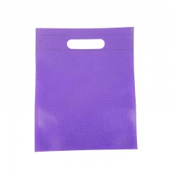 12 petits sacs non-tissés violets 19x24cm - 15023
