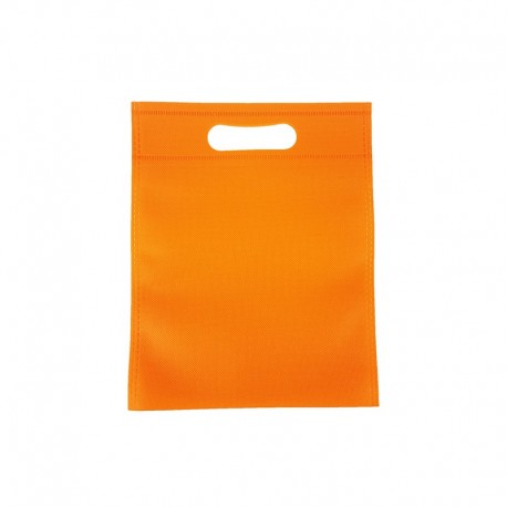12 minis sacs non-tissés oranges 14x20cm - 15006
