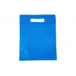 12 minis sacs non-tissés bleu électrique 14x20cm - 9618