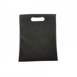 12 minis sacs non-tissés noirs 14x20cm - 15002