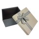 Petit coffret cadeaux bicolore gris ardoise et grège 16.5x16.5x9.5cm - 9646p