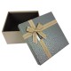 Petit coffret cadeaux grège et gris ardoise 16.5x16.5x9.5cm - 9649p