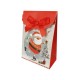 12 petites boîtes cadeaux cartonnées Père Noël patineur 7.5x4x10.5cm - 9695