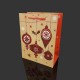 Lot de 12 sacs cadeaux pailletés motif boules de Noël 26x12x32cm - 9714