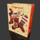 Lot de 12 poches cadeaux pailletées motif chaussettes de Noël 31x12x44cm - 9716