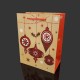 Lot de 12 poches cadeaux pailletées motif boules de Noël 31x12x44cm - 9718