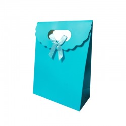 12 boîtes cadeaux couleur bleu azur 19x9x27cm - 9740