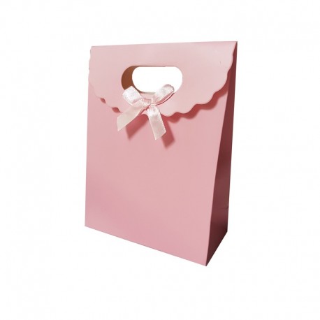 12 boîtes cadeaux couleur rose 19x9x27cm - 9741
