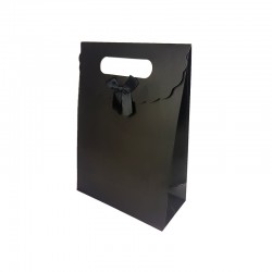 12 boîtes cadeaux couleur noire unie 19x9x27cm - 9742