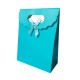 12 grandes boîtes cadeaux à velcro 24x12x31.5cm - bleu azur - 16015