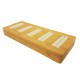 Petit plateau pour 5 bagues en bois et coton beige - 9878