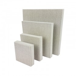 Lot de 4 volumes carrés en coton beige naturel - 9871