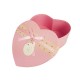 Petite boîte cadeaux en forme de coeur rose 13x15x6cm - 9936p