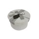 Petite boîte cadeaux ronde gris perle avec ruban satiné 13cm - 9954p