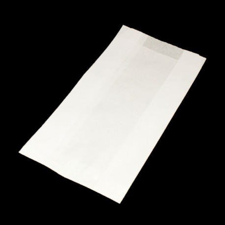 Lot de 100 grandes poches papier kraft blanc 35gr 31+8x49cm - 9978