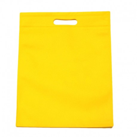 12 petits sacs non-tissés jaunes 19x24cm - 15018