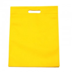 12 sacs non-tissés couleur jaune uni 25x33cm - 11025