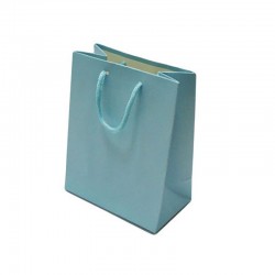 Lot de 12 grands sacs cadeaux bleu ciel 31x12x42cm - 12051