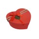 Petite boîte cadeaux en forme de coeur rouge avec étiquette 13x15x6cm - 11029p
