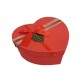 Boîte cadeaux en forme de coeur rouge avec étiquette 15x18x7.5cm - 11030m
