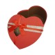 Grande boîte cadeaux en forme de coeur rouge avec étiquette 18x21x9cm - 11031g