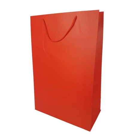 Lot de 6 sacs cadeaux rouges grande taille 40x20x60cm - 12028