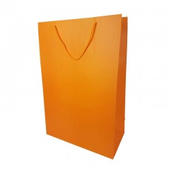 Lot de 12 grands sacs cadeaux oranges 31x12x42cm - 12033