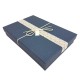 Boîte cadeaux bicolore blanche et bleu foncé 28x19x5cm - 7908
