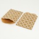 100 sachets cadeaux en papier kraft brun naturel motif carreaux de ciment blancs - 8183