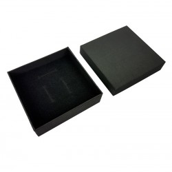 6 boîtes à bijoux noires pour parure 15x15x4cm - 10202