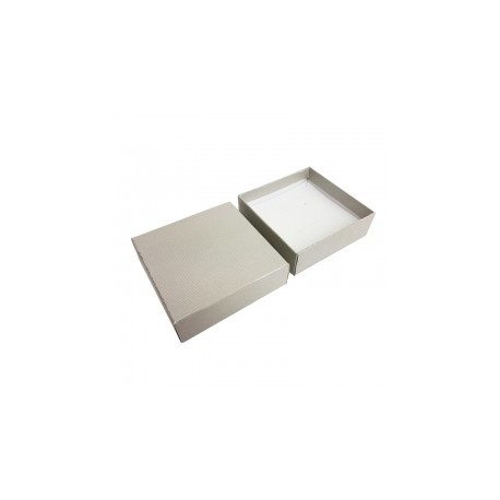 8 boîtes à bijoux gris clair pour parure 15x15x4cm - 10204