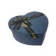 Grande boîte cadeaux en forme de coeur couleur bleu nuit 18x21x9cm - 11111g