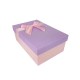 Boîte cadeaux de couleur rose clair et mauve 20x13.5x8cm - 11119m