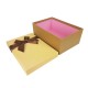 Boîte cadeaux bicolore marron café et beige 18.5x11.5x7cm - 11130p