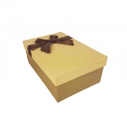 Boîte cadeaux de couleur marron café et beige 20x13.5x8cm - 11131m