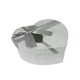 Boîte cadeaux en forme de coeur couleur gris perle 15x18x7.5cm - 11173m