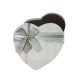 Grande boîte cadeaux en forme de coeur couleur gris perle 18x21x9cm - 11174g