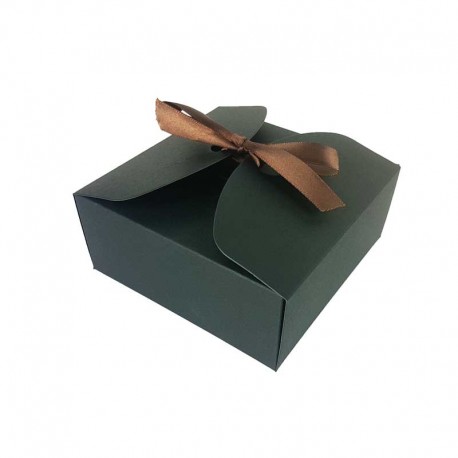 12 boîtes pliables en carton noir 12x12x5cm - 7949