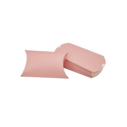 25 cajas piramidales de cartón rosa claro 8x13x3,5 cm