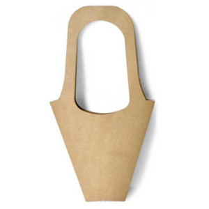 6 sacs pour fleurs en carton kraft brun naturel
