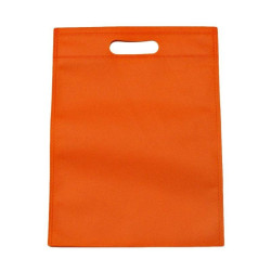 Lote de 120 bolsas no tejidas de color naranja liso, 25 x 33 cm