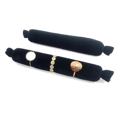 Lote de 20 cojines para anillos de terciopelo negro - 10 cm