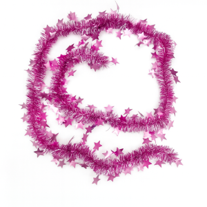 Guirlande de noël étoiles 5cm - mauve rose