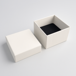 24 estuches pequeños para anillos de 5 x 5 cm - Blanco