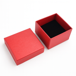 24 estuches pequeños para anillos de 5 x 5 cm - Rojo granadina