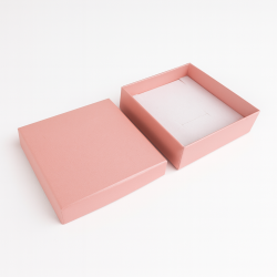 12 estuches para conjuntos de joyas 9x9 cm - rosa pálido