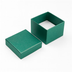Lote de 120 estuches pequeños para anillos de 5x5 cm - Verde pino