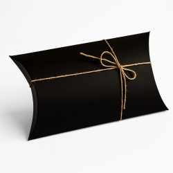 Lote de 25 cajas tipo pirámide de cartón negro de 20 x 33 x 7 cm