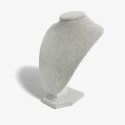 Pequeño busto de terciopelo gris de 21 cm