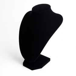 Lote de 10 bustos pequeños de terciopelo negro de 21 cm